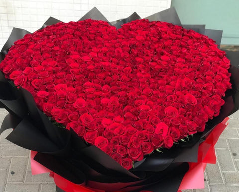 Wonderful love , 500 pcs roses